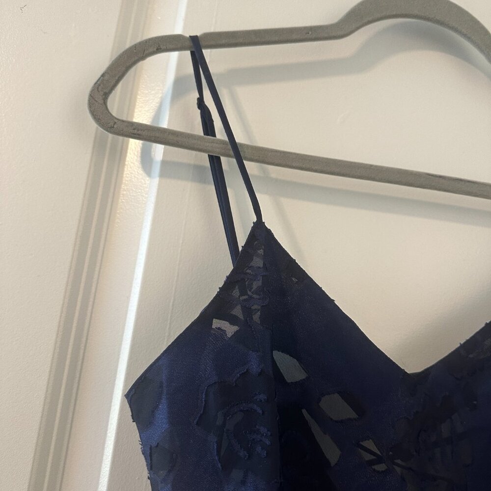 Vintage 90s Victoria's Secret Gold Label Blue Floral Slip Dress Women's Sz Small - Picture 3 of 16